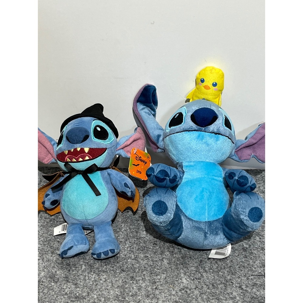 Disney Lilo & Stitch Plush Set Vampire Halloween Cape and Stitch with Chick